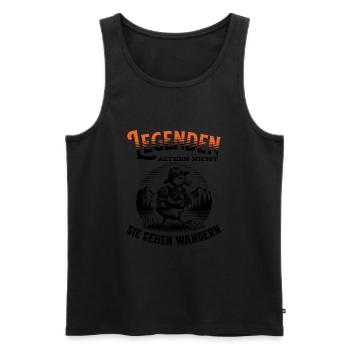Legenden altern nicht sie gehen Wandern - Männer Premium Bio Tank Top - Schwarz - Vorne - Michal (187cm)