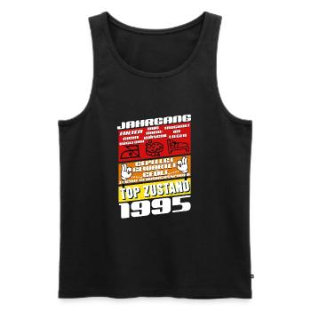 30 Year Old Vintage 1995 Birthday - Men's Premium Organic Tank Top - black - Front - Michal (187cm)