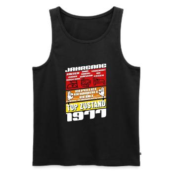 48 Year Old Vintage 1977 Birthday - Men's Premium Organic Tank Top - black - Front - Michal (187cm)