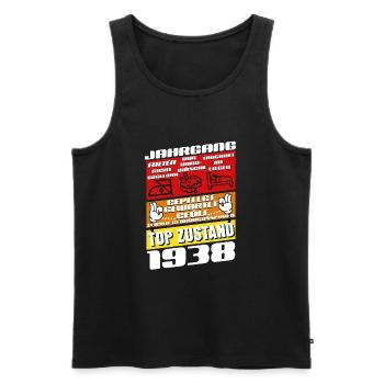 87 years old vintage 1938 birthday - Men's Premium Organic Tank Top - black - Front - Michal (187cm)