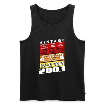 22 years old Vintage 2003 women & men Birthday - Men's Premium Organic Tank Top - black - Front - Michal (187cm)