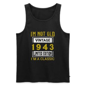 Birthday 82 years old I'm not old I ́m classic - Men's Premium Organic Tank Top - black - Front - Michal (187cm)