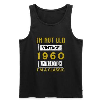 Birthday 65 years old I'm not old I ́m classic - Men's Premium Organic Tank Top - black - Front - Michal (187cm)