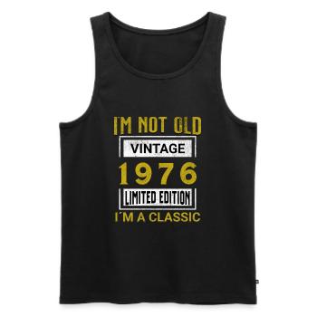 Birthday 49 years old I'm not old I ́m classic - Men's Premium Organic Tank Top - black - Front - Michal (187cm)