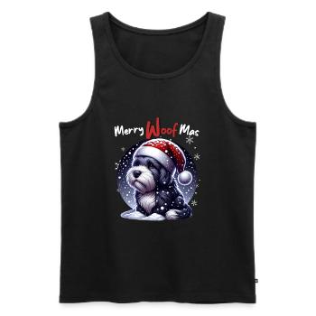 Père Noël Chien Noël Hommes et femmes - Débardeur bio Premium Homme - noir - Devant - Michal (187cm)