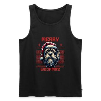 Père Noël Chien Noël Hommes et femmes - Débardeur bio Premium Homme - noir - Devant - Michal (187cm)