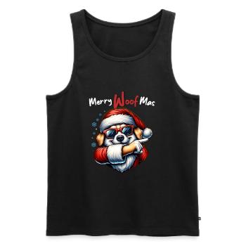 Père Noël Chien Noël Hommes et femmes - Débardeur bio Premium Homme - noir - Devant - Michal (187cm)