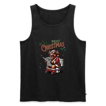 Père Noël Noël Hommes et femmes - Débardeur bio Premium Homme - noir - Devant - Michal (187cm)