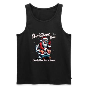 Père Noël Noël Hommes et femmes - Débardeur bio Premium Homme - noir - Devant - Michal (187cm)