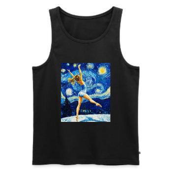 Van Gogh Gymnastik Mädchen Turnerin - Männer Premium Bio Tank Top - Schwarz - Vorne - Michal (187cm)