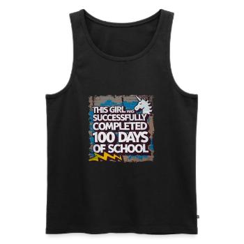 Tenue drôle professeur & élève 100 jours d’école - Débardeur bio Premium Homme - noir - Devant - Michal (187cm)