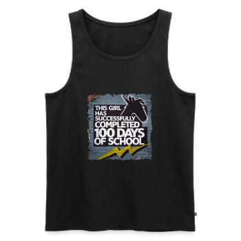 Tenue drôle professeur & élève 100 jours d’école - Débardeur bio Premium Homme - noir - Devant - Michal (187cm)