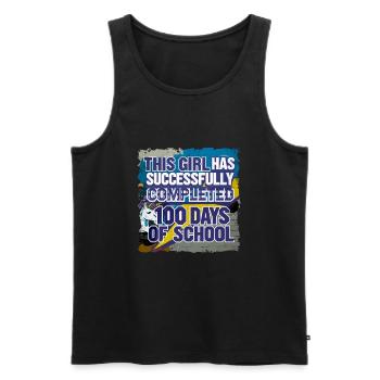 Tenue drôle professeur & élève 100 jours d’école - Débardeur bio Premium Homme - noir - Devant - Michal (187cm)