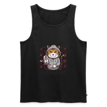 Single Valentinstag Liebe Amor lustiges Spruch - Männer Premium Bio Tank Top - Schwarz - Vorne - Michal (187cm)