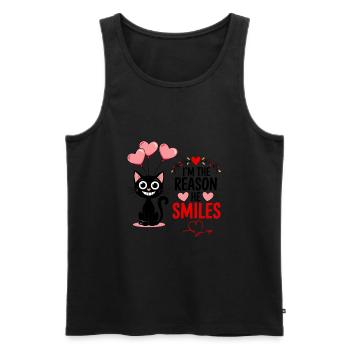 Partner zum Valentinstag fürn Schatz Liebe - Männer Premium Bio Tank Top - Schwarz - Vorne - AI Model Male 178 light (178cm)