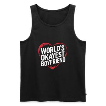 Partner Schatz Valentinstag Liebe lustiger Spruch - Männer Premium Bio Tank Top - Schwarz - Vorne - AI Model Male 178 light (178cm)