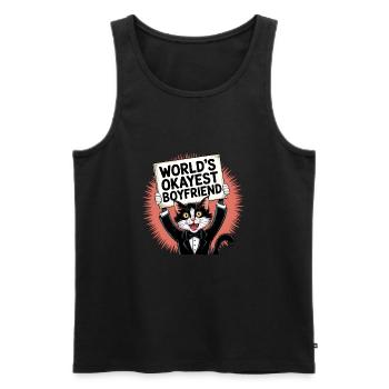 Partner Schatz Valentinstag Liebe lustiger Spruch - Männer Premium Bio Tank Top - Schwarz - Vorne - AI Model Male 178 light (178cm)