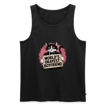 Partner Schatz Valentinstag Liebe lustiger Spruch - Männer Premium Bio Tank Top - Schwarz - Vorne - AI Model Male 178 light (178cm)