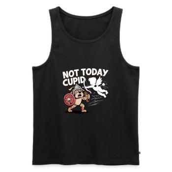 Single & Anti Liebe Valentinstag Not today cupid - Männer Premium Bio Tank Top - Schwarz - Vorne - AI Model Male 178 light (178cm)