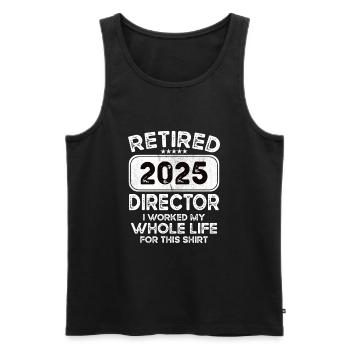 Retired Director 2025 - Men's Premium Organic Tank Top - black - Front - Michal (187cm)