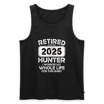 Retired Hunter 2025 - Men's Premium Organic Tank Top - black - Front - Michal (187cm)