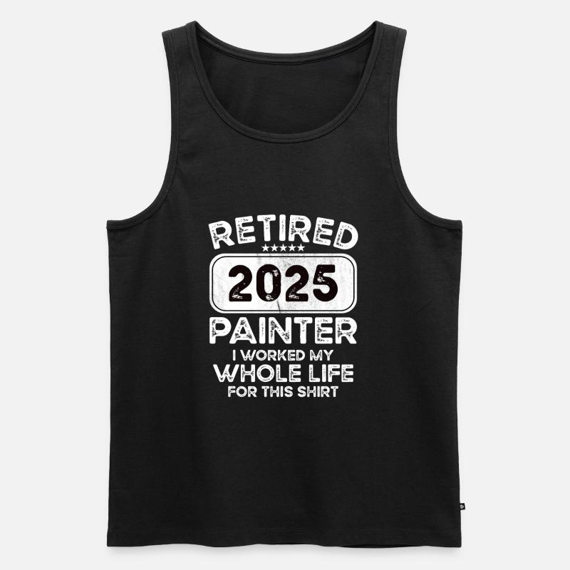 Retired Painter 2025 - Männer Premium Bio Tank Top - Schwarz