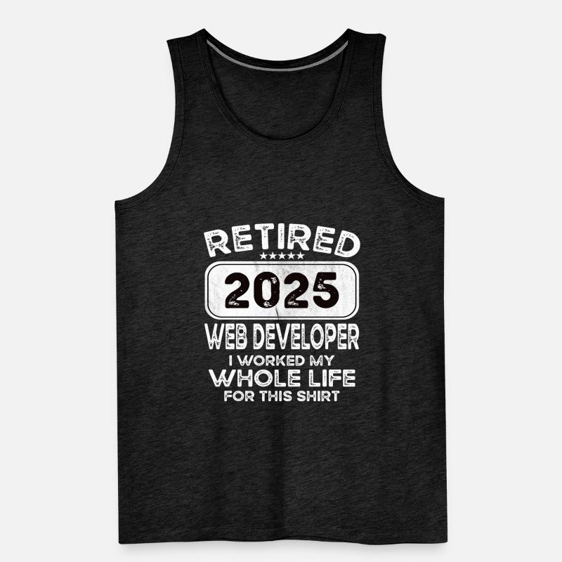 Retired Web developer 2025 Men's Premium Organic Tank Top