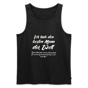 Ich habe den besten Mann der Welt - Männer Premium Bio Tank Top - Schwarz - Vorne - Michal (187cm)