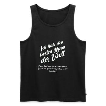 Ich habe den besten Mann der Welt - Männer Premium Bio Tank Top - Schwarz - Vorne - Michal (187cm)