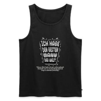 Ich habe den besten Mann der Welt - Männer Premium Bio Tank Top - Schwarz - Vorne - Michal (187cm)
