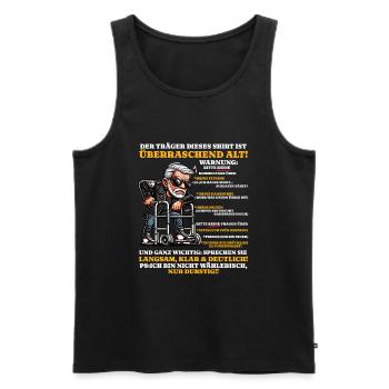 Anniversaire 30 ans Étonnamment vieux hommes - Débardeur bio Premium Homme - noir - Devant - Michal (187cm)