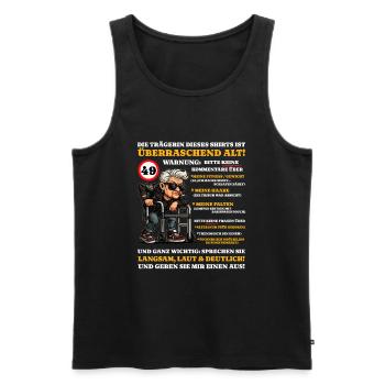 Birthday 49 years Surprisingly old - Men's Premium Organic Tank Top - black - Front - Michal (187cm)