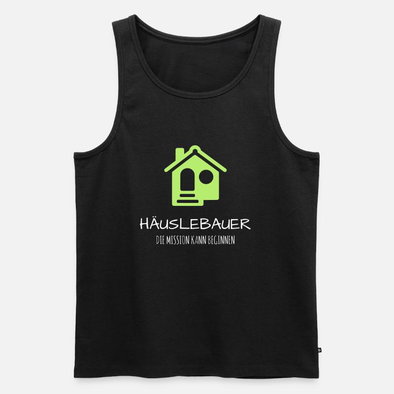 Häuslebauer Haus Bauherr Geschenk Idee - Männer Premium Bio Tank Top - Schwarz