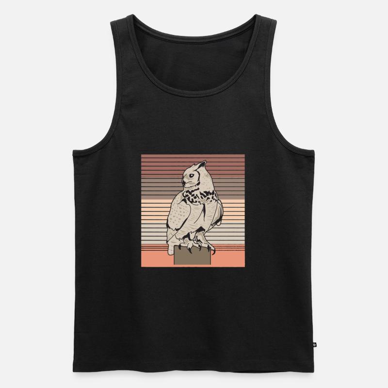 Uhu - Männer Premium Bio Tank Top - Schwarz