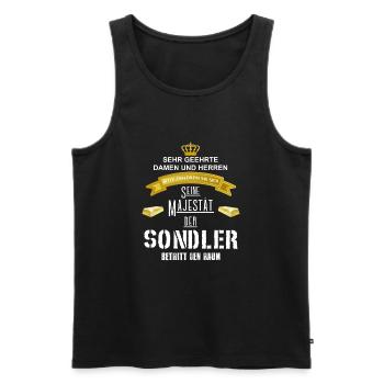 Majestät Sondler - Sondeln - Sondengänger - Gold - Männer Premium Bio Tank Top - Schwarz - Vorne - AI Model Male 178 light (178cm)
