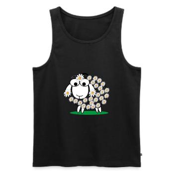 Schaf und schlafshirt Wolle Geschenk Lamm Tier - Männer Premium Bio Tank Top - Schwarz - Vorne - AI Model Male 178 light (178cm)