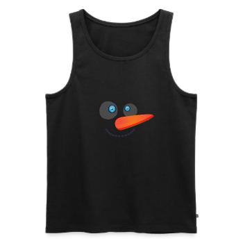 funny gift santa claus christmas - Men's Premium Organic Tank Top - black - Front - AI Model Male 178 light (178cm)