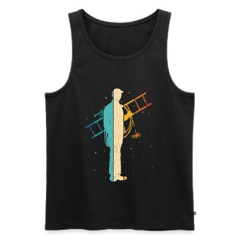 Schornsteinfeger Schornstein Retro Kaminfeger Gesc - Männer Premium Bio Tank Top - Schwarz - Vorne - Michal (187cm)