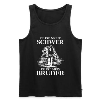 Bundeswehr Soldat Bruder - Männer Premium Bio Tank Top - Schwarz - Vorne - AI Model Male 178 light (178cm)
