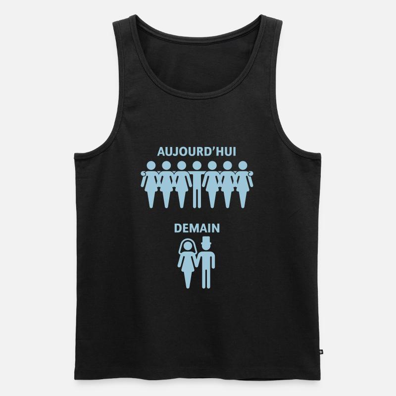 Aujourd’hui - Demain - Männer Premium Bio Tank Top - Schwarz