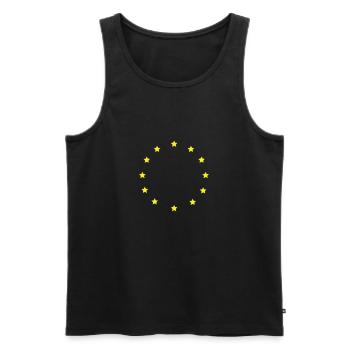 EUROPÄISCHE UNION / European UNION - Männer Premium Bio Tank Top - Schwarz - Vorne - AI Model Male 178 light (178cm)