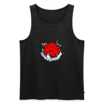 Gamer Dungeon RPG Cube Tabletop Funny Gift - Men's Premium Organic Tank Top - black - Front - Michal (187cm)