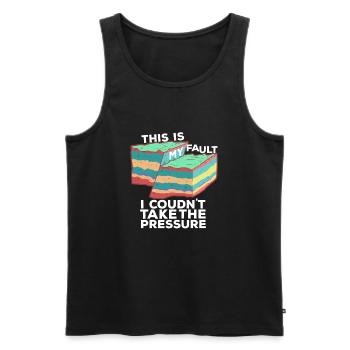 Erdbeben - Ich hab den Druck nicht ausgehalten - Männer Premium Bio Tank Top - Schwarz - Vorne - AI Model Male 178 light (178cm)