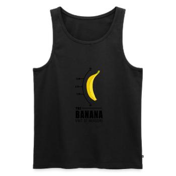 Banane Maßeinheit Gelb Nerd lustiges Geschenk - Männer Premium Bio Tank Top - Schwarz - Vorne - Michal (187cm)