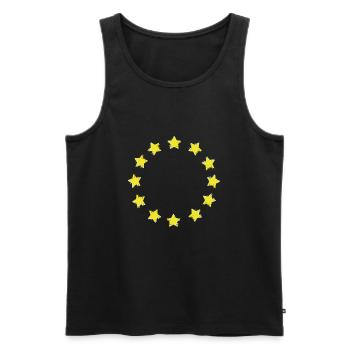 EU European Union flag European Union flag - Men's Premium Organic Tank Top - black - Front - AI Model Male 178 light (178cm)