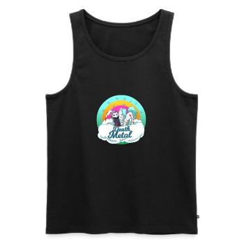 Death Metal - Men's Premium Organic Tank Top - black - Front - AI Model Male 178 light (178cm)