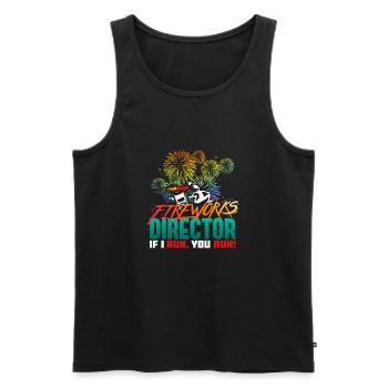 New Year's Eve fireworks director - Men's Premium Organic Tank Top - black - Front - AI Model Male 178 light (178cm)