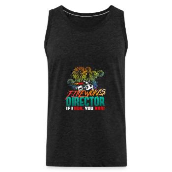 Silvester Feuerwerks Direktor - Männer Premium Bio Tank Top - Anthrazit - Vorne - Alexander (188cm)