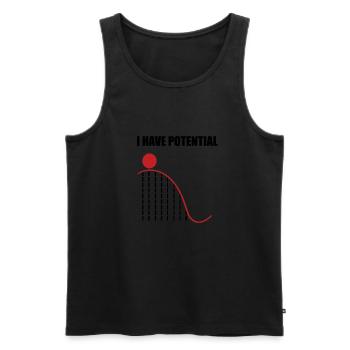 Physik Nerd Wortspiel Mathe Potenzial Geschenke - Männer Premium Bio Tank Top - Schwarz - Vorne - AI Model Male 178 light (178cm)
