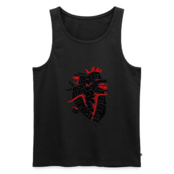 Heart doctors nurses organs medicine poison - Men's Premium Organic Tank Top - black - Front - Michal (187cm)